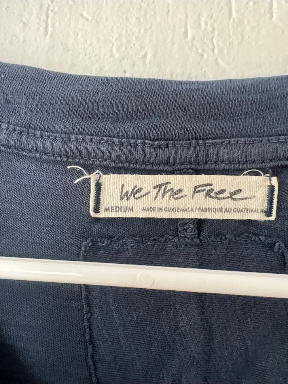 We The Free 100% cotton oversized heather navy long sleeve - Picture 2 of 6